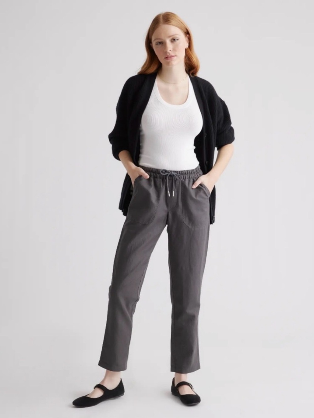 QUINCE Cotton Linen Twill Straight Leg Pant - Picture 6 of 12